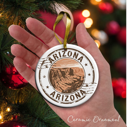 Arizona State Christmas Ornament - Personalized Ceramic 66-AZ