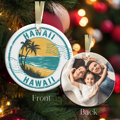 Hawaii State Christmas Ornament - Personalized Ceramic 66-HI