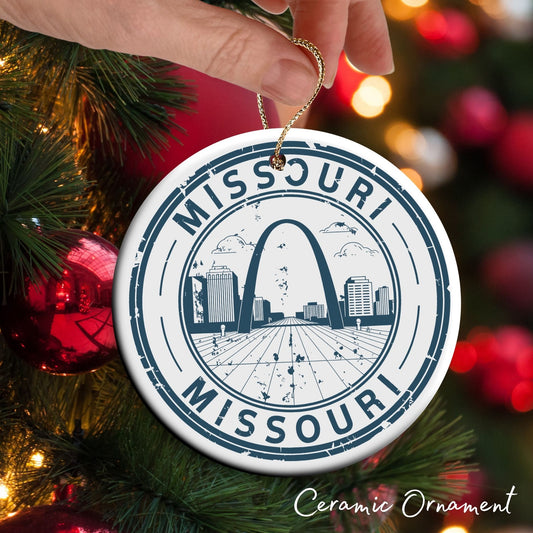 Missouri State Christmas Ornament - Personalized Ceramic 66-MO