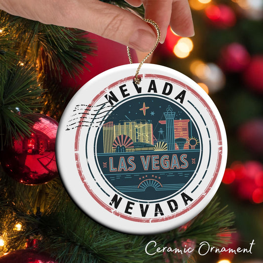 Nevada State Christmas Ornament - Personalized Ceramic 66-NV