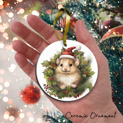 Watercolor Mouse Ceramic Ornament Set 29-01