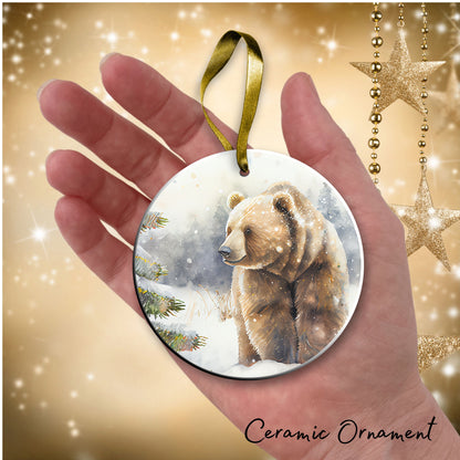 Winter Bear Ceramic Ornament 44-01