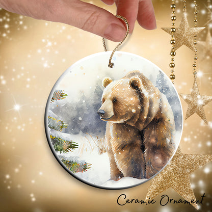 Winter Bear Ceramic Ornament 44-01