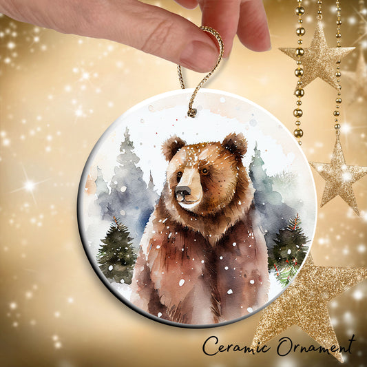 Winter Bear Ceramic Ornament 44-02