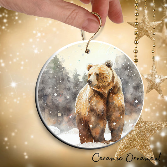 Winter Bear Ceramic Ornament 44-06