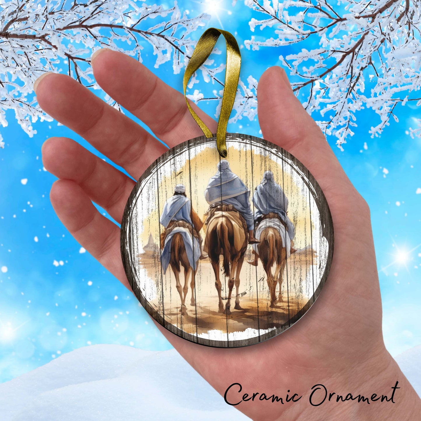 Christmas Nativity Ceramic Ornament 11-01