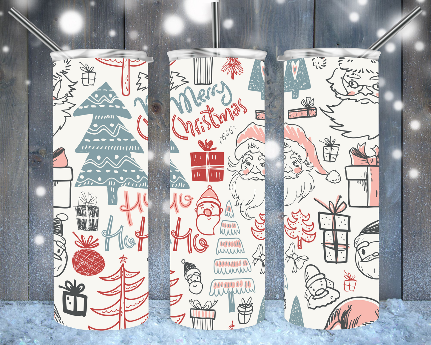 Retro Vintage Christmas Tumbler