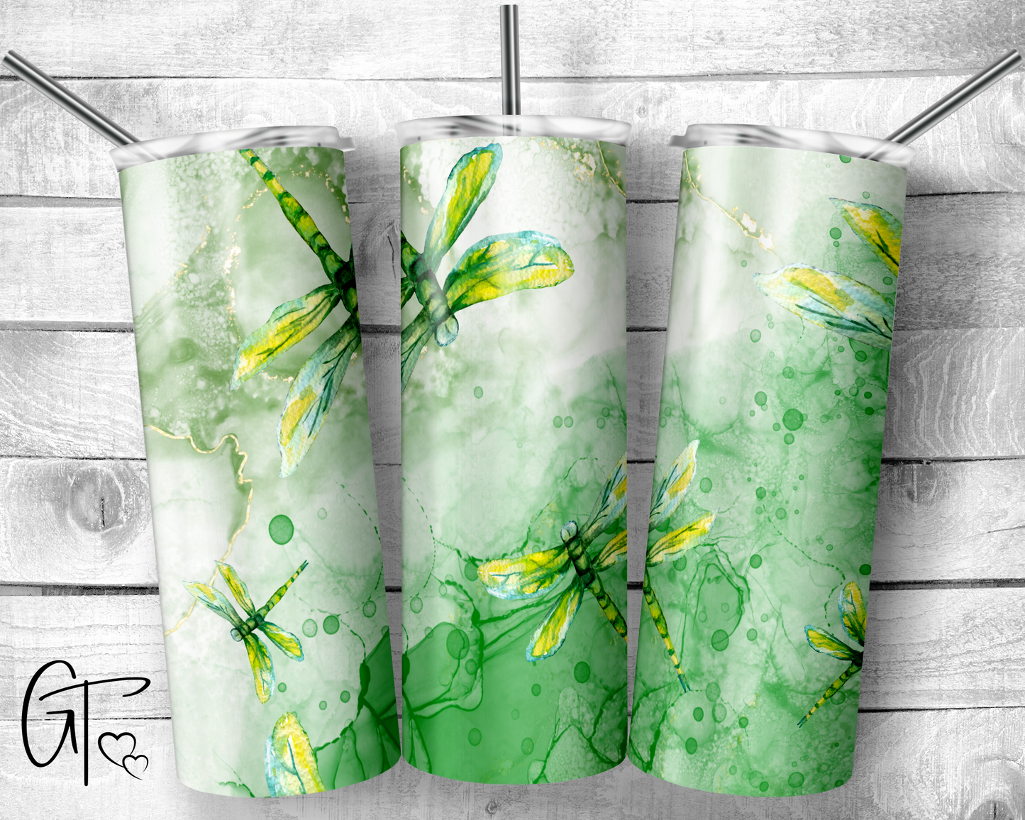 SUB733 Dragonfly Green Ink 20 oz. Tumbler